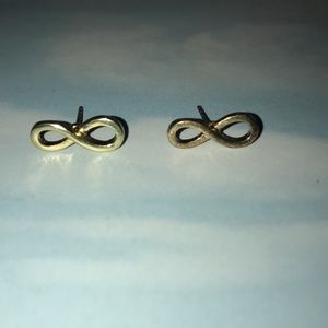 Gold infinity loop earrings